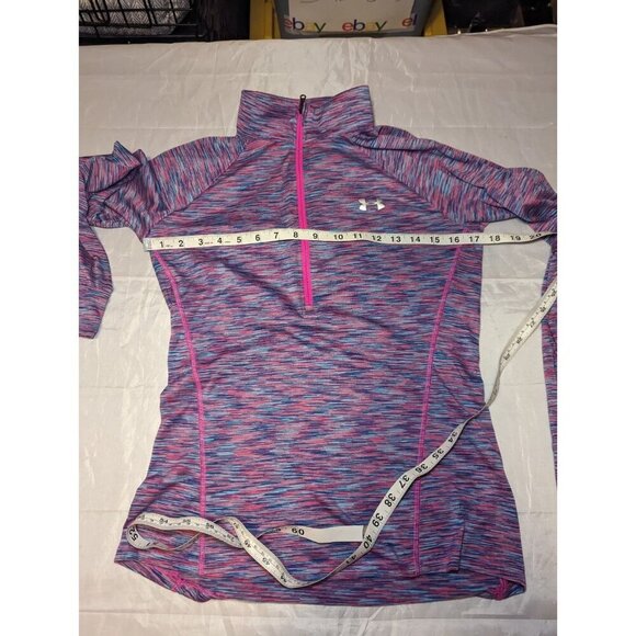 Under Armour Womens Tech Twist multi color purple 1/4 Zip Pullover Size Small - Picture 10 of 13